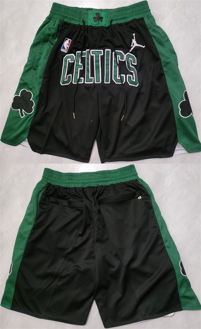Men's Boston Celtics Black Shorts (Run Small)